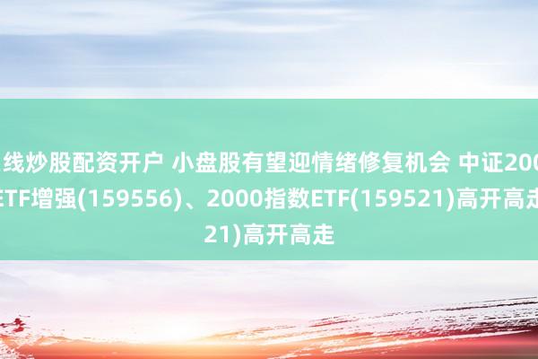 在线炒股配资开户 小盘股有望迎情绪修复机会 中证2000ETF增强(159556)、2000指数ETF(159521)高开高走