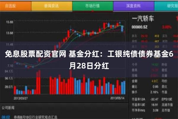 免息股票配资官网 基金分红：工银纯债债券基金6月28日分红